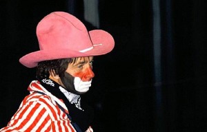 Jess Franks - Wrangler Barrelman at the CNFR in Bozeman, Montana